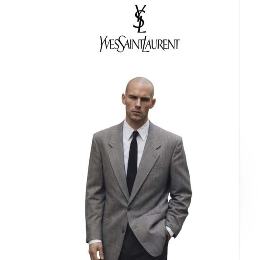 Vintage YSL Yves Saint Laurent Men's 100% New Wool Suit Jacket